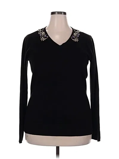 Pre-owned Jaclyn Smith Pullover Sweater In Black