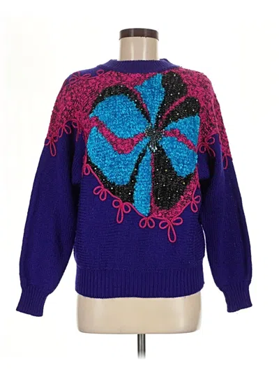 Pre-owned Jaclyn Smith Pullover Sweater In Purple