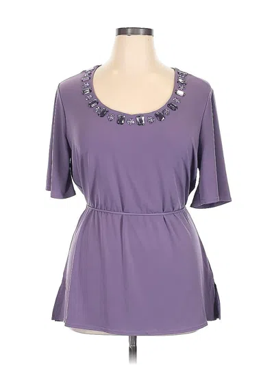 Pre-owned Jaclyn Smith Short Sleeve T-shirt In Purple