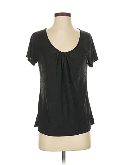Pre-owned Jaclyn Smith Short Sleeve Top Black Scoop Neck Tops