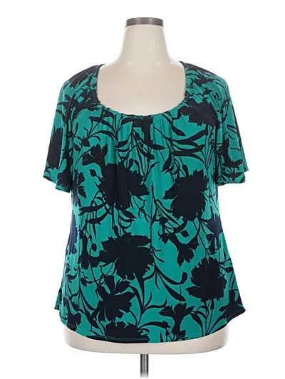 Pre-owned Jaclyn Smith Short Sleeve T-shirt In Blue