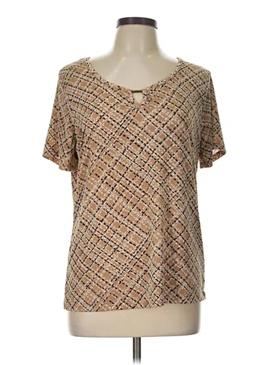 Pre-owned Jaclyn Smith Short Sleeve T-shirt In Brown