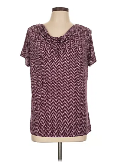 Pre-owned Jaclyn Smith Short Sleeve T-shirt In Burgundy