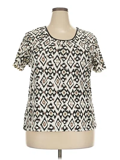 Pre-owned Jaclyn Smith Short Sleeve T-shirt In Ivory