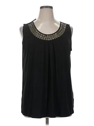 Pre-owned Jaclyn Smith Sleeveless Blouse In Black