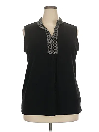 Pre-owned Jaclyn Smith Sleeveless Blouse In Black