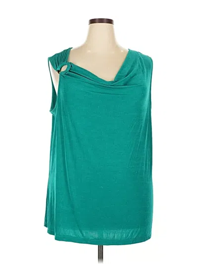 Pre-owned Jaclyn Smith Sleeveless Blouse In Blue