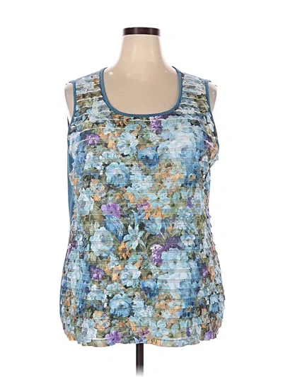 Pre-owned Jaclyn Smith Sleeveless Blouse In Blue
