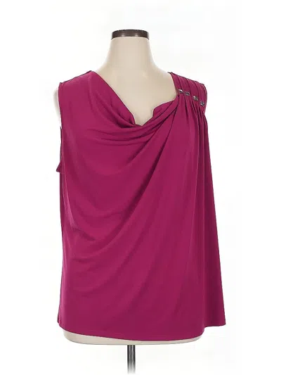 Pre-owned Jaclyn Smith Sleeveless Blouse In Pink