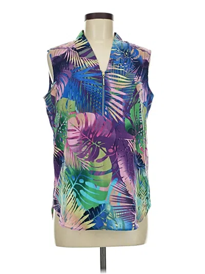 Pre-owned Jaclyn Smith Sleeveless Blouse In Purple