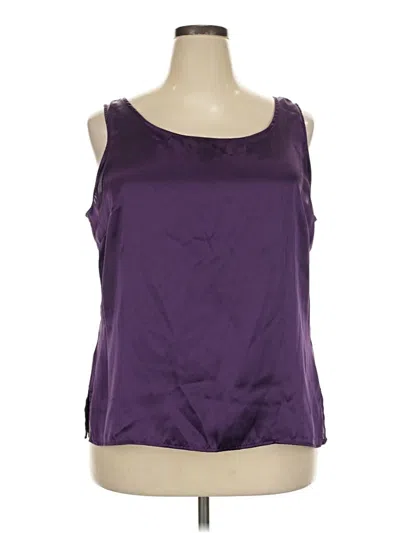 Pre-owned Jaclyn Smith Sleeveless Blouse In Purple