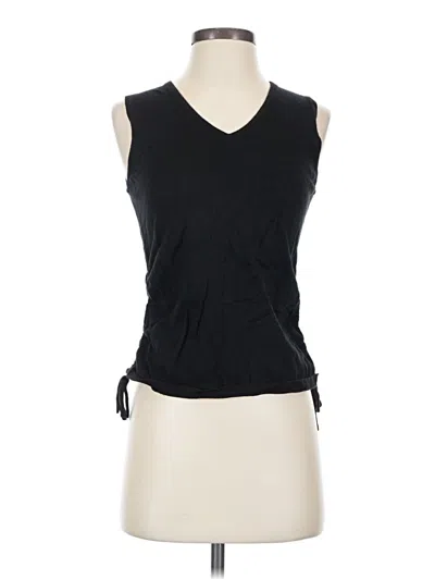 Pre-owned Jaclyn Smith Sleeveless Top Black V-neck Tops