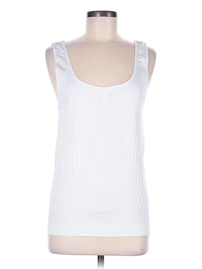 Pre-owned Jaclyn Smith Sleeveless Top White Scoop Neck Tops