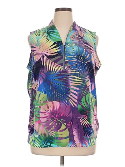 Pre-owned Jaclyn Smith Sleeveless T-shirt In Purple