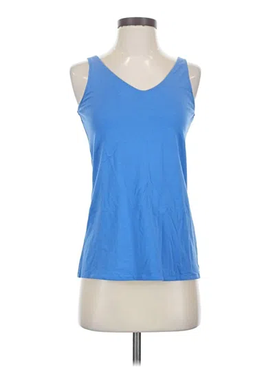 Pre-owned Jaclyn Smith Tank Top Blue Halter Neckline Tops