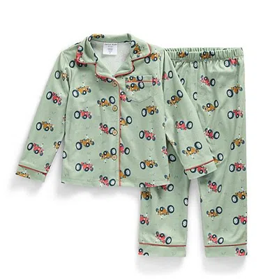 Jaclyn Babies' Toddler Boys Long Sleeve 2-pc. Pajama Set In Green
