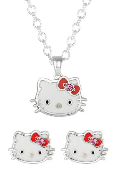 Jacmel Hello Kitty® Pendant Necklace & Stud Earrings Set