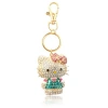 Jacmel Pave Hello Kitty 3d Bling Keychain In Gold
