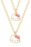 Jacmel X Hello Kitty® Mommy & Me Necklaces In Gold And White