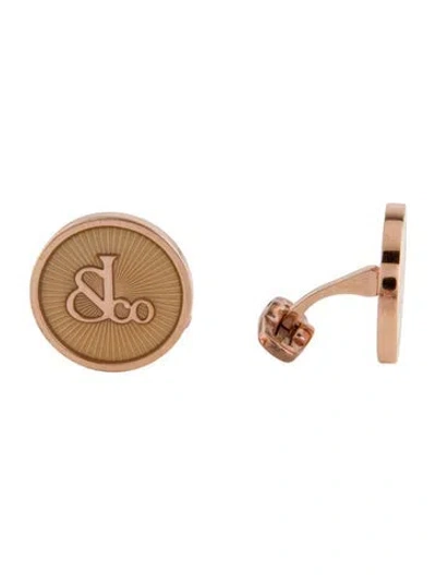 Pre-owned Jacob & Co. Enamel Logo Cufflinks In Multi