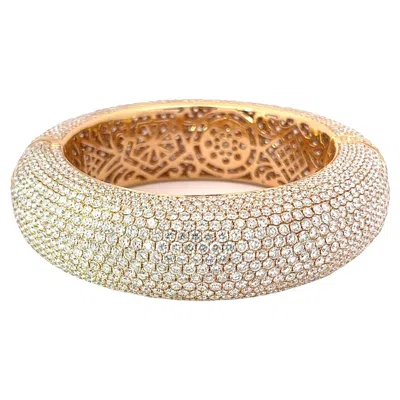 Pre-owned Jacob & Co. Huge 67cttw Diamond Bangle In 18k Rose Gold In Red