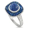 Jacob & Co. Jacob & Co Platinum 0.30ct Diamond And Sapphire Ring Jc16-112125 In Metallic