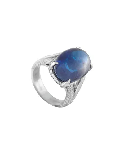 Pre-owned Jacob & Co. Jacob & Co Platinum 12.49 Ct. Tw. Diamond Sapphire Ring (authentic Pre-loved)