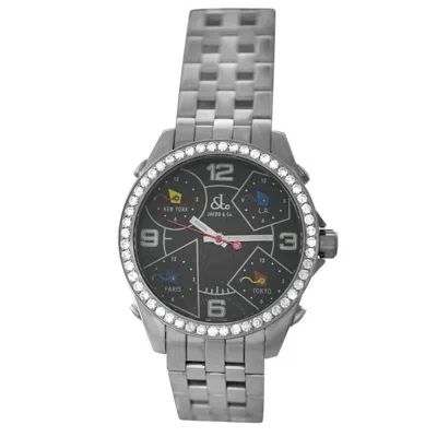 Jacob & Co. Time Zones Quartz Diamond Black Dial Ladies Watch Jc-2d