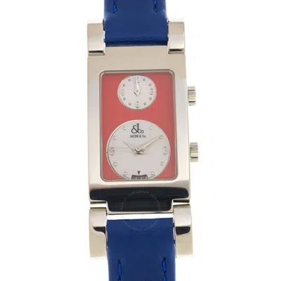 Jacob & Co. Angel Quartz Red Dial Unisex Watch Jca3p-rd Blstrap In Red   / Blue