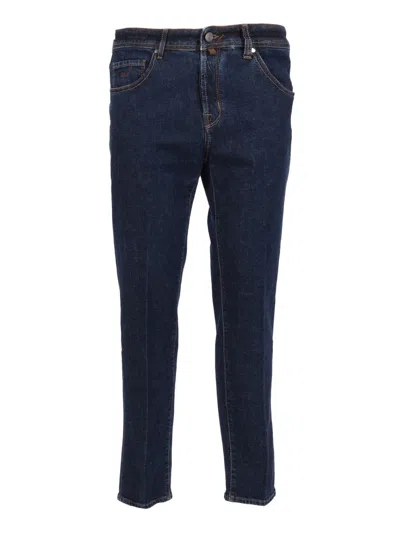 Jacob Cohen 5-pkt Cropped Slim-fit Pants Scott In Blue