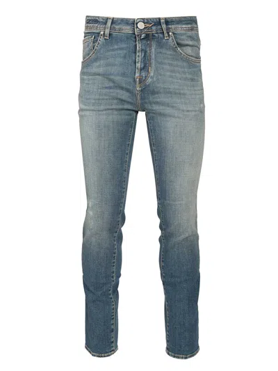 Jacob Cohen 5 Pkt Slim Cropped/carrot Scott V2 Blu Salpa Grigia Jeans Blue