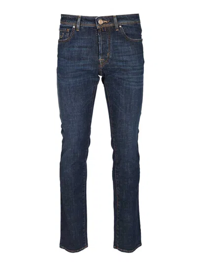 Jacob Cohen 5 Pkt Slim Fit Bard V1 11 oz Blu Salpa Beige Jeans Blue