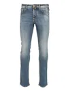 Jacob Cohen 5 Pkt Slim Fit Bard V2 11 oz Blu Chiaro Baffato Salpa Intreccio Jeans Blue In Blue