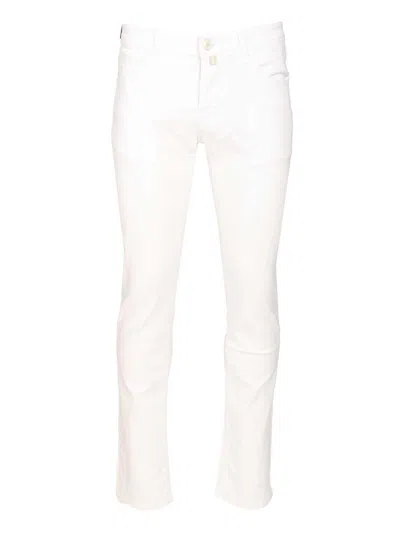 Jacob Cohen 5 Pkt Slim Fit Nick L1 9 oz Bianco Salpa Beige Jeans White