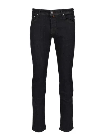 Jacob Cohen 5 Pkt Super Slim Fit Nick Slim R2 12 oz Blu Baffato Salpa Moro Jeans Blue In Black