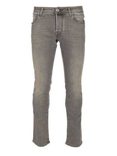 Jacob Cohen 5 Pkt Super Slim Fit Nick Slim V1 10,5 oz Grigio Medio Salpa Moro Jeans Grey In Green