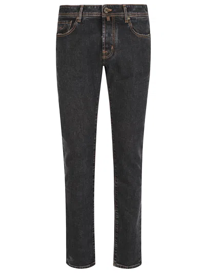 Jacob Cohen 5 Pocket Slim Fit Bard Denim Jeans In Black