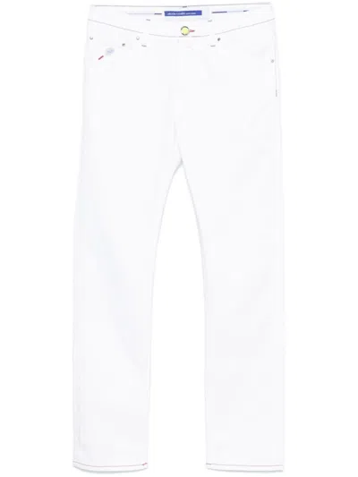Jacob Cohen 5-pocket Slim Fit `bard` Jeans In Beige