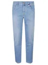 Jacob Cohen Denim Trousers With Belt Loops And Contrast Stitching In D Light Blue