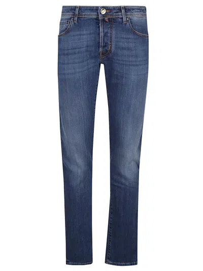 Jacob Cohen Mid-rise Slim-fit Jeans In Blue