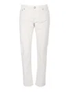 Jacob Cohen Bard Cotton Stretch Trouser With Iconic Handkerchief In White