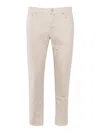Jacob Cohen Straight Leg Twill Trousers With Multiple Pockets In White
