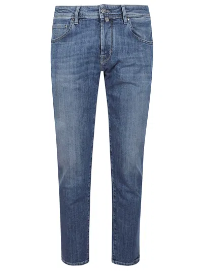 Jacob Cohen 5 Pockets Slim Cropped Scott Jeans In Animal Print
