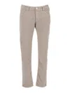 Jacob Cohen Five Pocket Corduroy Trousers In Neutral