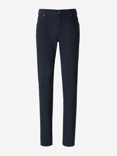Jacob Cohen 5 Pockets Trousers In Midnight Blue