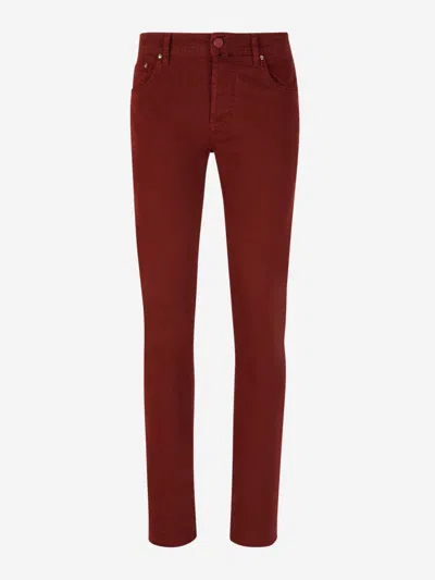 Jacob Cohen 5 Pockets Trousers In Red