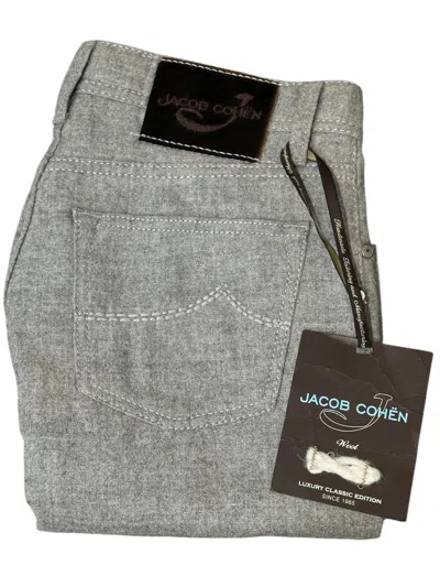 Jacob Cohen 610 Classic Pocket Virgin Wool Pants In Gray