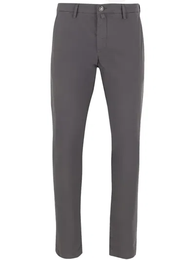 Jacob Cohen Appliqué Straight-leg Trousers In Black