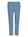 Jacob Cohen Avio Blue Cotton Chamb Pants In Blue
