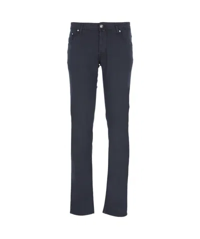 Jacob Cohen Bandana-detail Slim-cut Trousers In Black